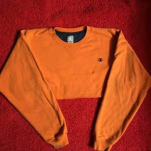 Sold! VINTAGE 90s ORANGE CROPPED CHAMPION 🦀